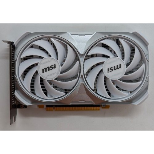 Відеокарта MSI GeForce RTX 4060 VENTUS 2X WHITE OC 8192MB (RTX 4060 VENTUS 2X WHITE 8G OC) (Відновлено продавцем, 716834) купити з перевіркою сумісності: огляд, характеристики, ціна у Києві, Львові, Вінниці, Хмельницькому, Івано-Франківську, Україні | інтернет-магазин TELEMART.UA фото