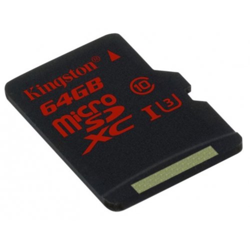 Купить Карта памяти Kingston microSDXC 64GB Class 10 UHS-1 U3 R-90MB/s/W-80MB/s (без адаптера) (SDCA3/64GBSP) - цена в Харькове, Киеве, Днепре, Одессе
в интернет-магазине Telemart фото