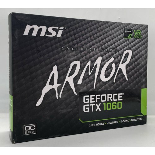 Купить Видеокарта MSI GeForce GTX 1060 ARMOR OC 3072MB (GTX 1060 ARMOR 3G OCV1) (Восстановлено продавцом, 716876) с проверкой совместимости: обзор, характеристики, цена в Киеве, Днепре, Одессе, Харькове, Украине | интернет-магазин TELEMART.UA фото