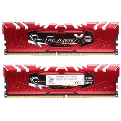 ОЗП G.Skill DDR4 16GB (2x8GB) 2133Mhz Flare X Red for AMD (F4-2133C15D-16GFXR)
