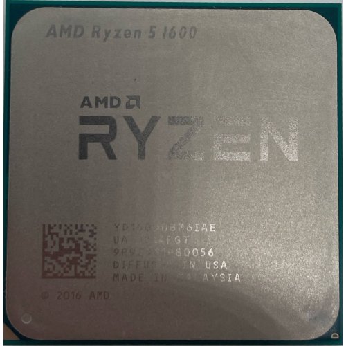 Процесор AMD Ryzen 5 1600 3.2(3.6)GHz sAM4 Tray (YD1600BBM6IAE) (Відновлено продавцем, 717191) купити з перевіркою сумісності: огляд, характеристики, ціна у Києві, Львові, Вінниці, Хмельницькому, Івано-Франківську, Україні | інтернет-магазин TELEMART.UA фото