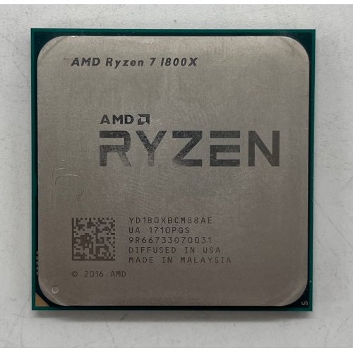 Процесор AMD Ryzen 7 1800X 3.6(4.0)GHz 16MB sAM4 Tray (YD180XBCM88AE) (Відновлено продавцем, 717222) купити з перевіркою сумісності: огляд, характеристики, ціна у Києві, Львові, Вінниці, Хмельницькому, Івано-Франківську, Україні | інтернет-магазин TELEMART.UA фото