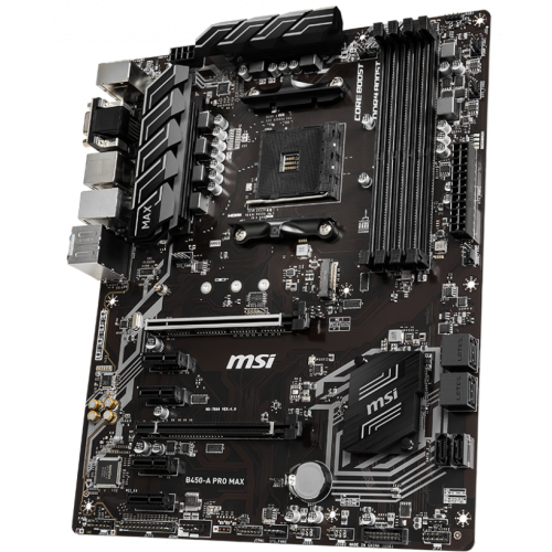 Купить Материнская плата MSI B450-A PRO MAX (sAM4, AMD B450) (Восстановлено продавцом, 717271) с проверкой совместимости: обзор, характеристики, цена в Киеве, Днепре, Одессе, Харькове, Украине | интернет-магазин TELEMART.UA фото