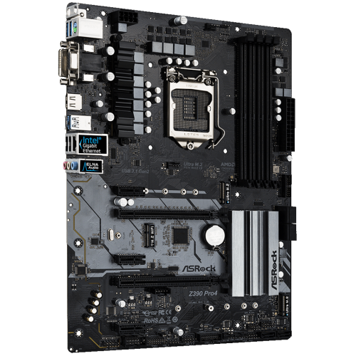 Купить Материнская плата AsRock Z390 PRO4 (s1151-v2, Intel Z390) (Восстановлено продавцом, 717273) с проверкой совместимости: обзор, характеристики, цена в Киеве, Днепре, Одессе, Харькове, Украине | интернет-магазин TELEMART.UA фото