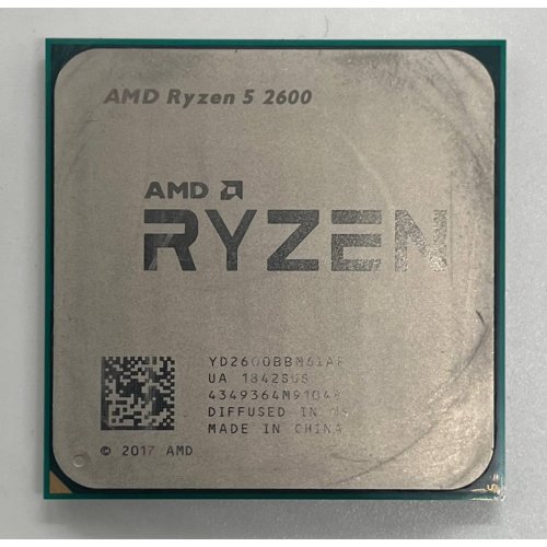 Процесор AMD Ryzen 5 2600 3.4(3.9)GHz 16MB sAM4 Tray (YD2600BBM6IAF) (Відновлено продавцем, 717415) купити з перевіркою сумісності: огляд, характеристики, ціна у Києві, Львові, Вінниці, Хмельницькому, Івано-Франківську, Україні | інтернет-магазин TELEMART.UA фото