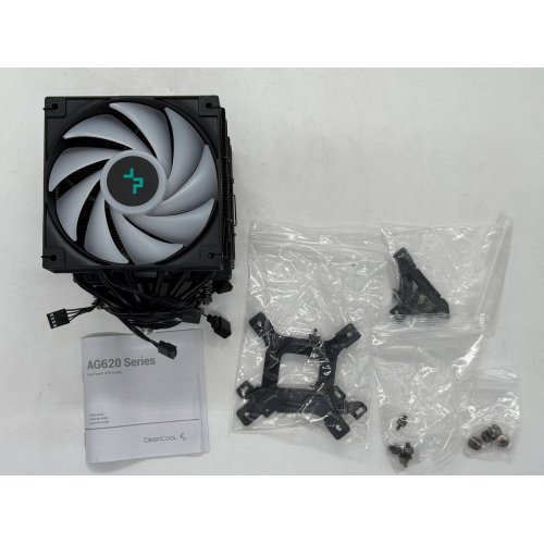 Кулер Deepcool AG620 ARGB (R-AG620-BKANMN-G-2) Black (Відновлено продавцем, 717467) купити з перевіркою сумісності: огляд, характеристики, ціна у Києві, Львові, Вінниці, Хмельницькому, Івано-Франківську, Україні | інтернет-магазин TELEMART.UA фото