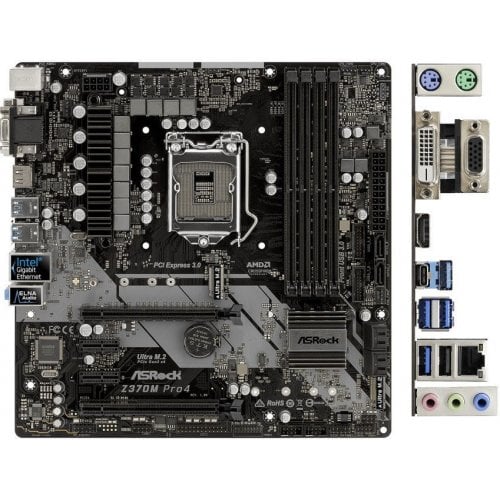 Продать Материнская плата AsRock Z370M Pro4 (s1151, Intel Z370) по Trade-In интернет-магазине Телемарт - Киев, Днепр, Украина фото