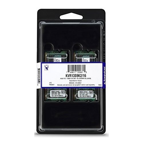Photo RAM Kingston SODIMM DDR3 16GB (2x8GB) 1333Mhz ValueRAM (KVR13S9K2/16)