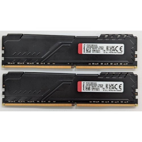 Купить Озу Kingston DDR4 32GB (2x16GB) 3200Mhz FURY Beast Black (KF432C16BB1K2/32) (Восстановлено продавцом, 718179) с проверкой совместимости: обзор, характеристики, цена в Киеве, Днепре, Одессе, Харькове, Украине | интернет-магазин TELEMART.UA фото