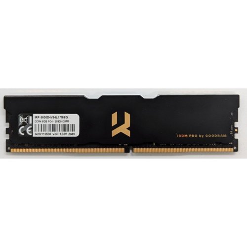 Озп GoodRAM DDR4 8GB 3600Mhz Iridium Pro (IRP-3600D4V64L17S/8G) (Відновлено продавцем, 718183) купити з перевіркою сумісності: огляд, характеристики, ціна у Києві, Львові, Вінниці, Хмельницькому, Івано-Франківську, Україні | інтернет-магазин TELEMART.UA фото