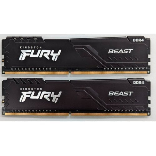 Купить Озу Kingston DDR4 16GB (2x8GB) 2666Mhz FURY Beast Black (KF426C16BBK2/16) (Восстановлено продавцом, 718194) с проверкой совместимости: обзор, характеристики, цена в Киеве, Днепре, Одессе, Харькове, Украине | интернет-магазин TELEMART.UA фото