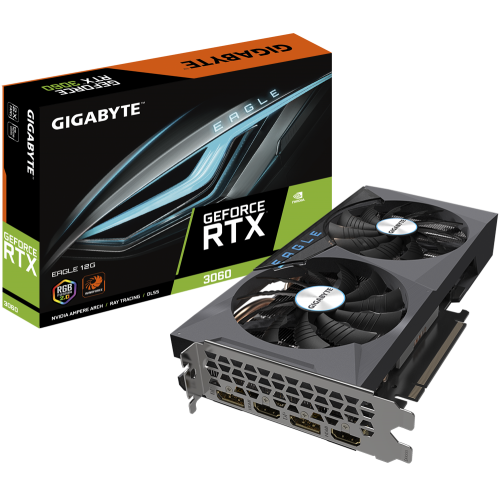 Відеокарта Gigabyte GeForce RTX 3060 EAGLE 12288MB (GV-N3060EAGLE-12GD 2.0) (Відновлено продавцем, 718215) купити з перевіркою сумісності: огляд, характеристики, ціна у Києві, Львові, Вінниці, Хмельницькому, Івано-Франківську, Україні | інтернет-магазин TELEMART.UA фото