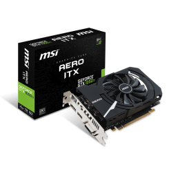 Відеокарта MSI GeForce GTX 1050 Ti AERO ITX OC 4096MB (GTX 1050 Ti AERO ITX 4G OCV1) (Відновлено продавцем, 718223)