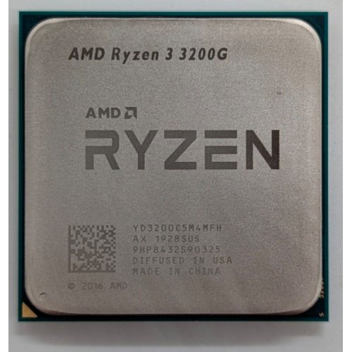 Процесор AMD Ryzen 3 3200G 3.6(4)GHz 4MB sAM4 Tray (YD3200C5M4MFH) (Відновлено продавцем, 718483) купити з перевіркою сумісності: огляд, характеристики, ціна у Києві, Львові, Вінниці, Хмельницькому, Івано-Франківську, Україні | інтернет-магазин TELEMART.UA фото