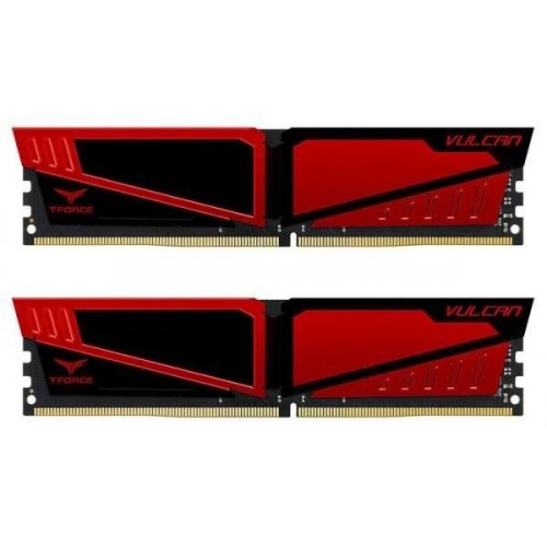 Купить Озу Team DDR4 8GB (2x4GB) 2666Mhz T-Force Vulcan Red (TLRED48G2666HC15BDC01) (Восстановлено продавцом, 718949) с проверкой совместимости: обзор, характеристики, цена в Киеве, Днепре, Одессе, Харькове, Украине | интернет-магазин TELEMART.UA фото