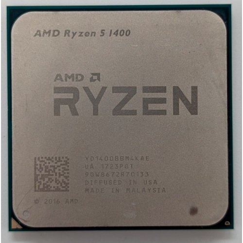 Процесор AMD Ryzen 5 1400 3.2(3.4)GHz sAM4 Tray (YD1400BBAEMPK) (Відновлено продавцем, 718984) купити з перевіркою сумісності: огляд, характеристики, ціна у Києві, Львові, Вінниці, Хмельницькому, Івано-Франківську, Україні | інтернет-магазин TELEMART.UA фото