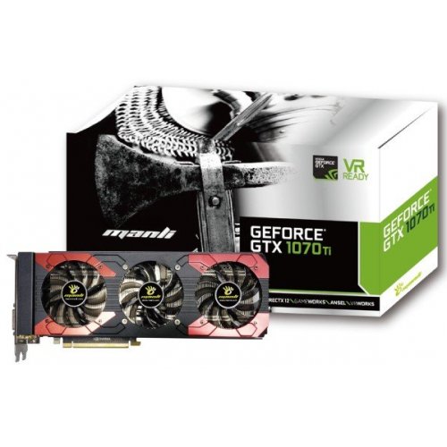 Продати Відеокарта Manli GeForce GTX 1070 TI Triple Cooler 8192MB (M-NGTX1070TI/5RGHDPPP) за Trade-In у інтернет-магазині Телемарт - Київ, Дніпро, Україна фото