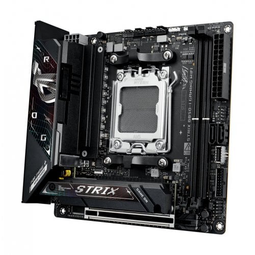 Купить Материнская плата Asus ROG STRIX B850-I GAMING WIFI (sAM5, AMD B850) с проверкой совместимости: обзор, характеристики, цена в Киеве, Днепре, Одессе, Харькове, Украине | интернет-магазин TELEMART.UA фото