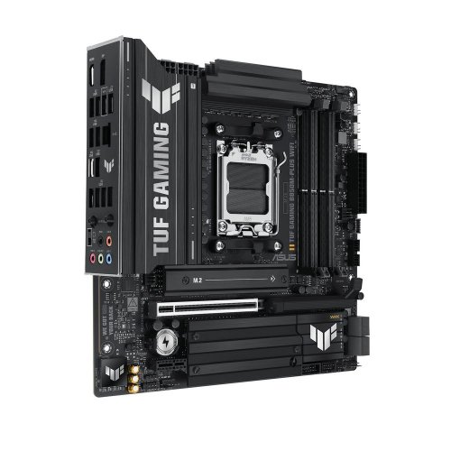 Купить Материнская плата Asus TUF GAMING B850M-PLUS WIFI (sAM5, AMD B850) с проверкой совместимости: обзор, характеристики, цена в Киеве, Днепре, Одессе, Харькове, Украине | интернет-магазин TELEMART.UA фото