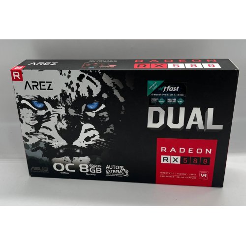 Відеокарта Asus AREZ Radeon RX 580 Dual OC 8192MB (AREZ-DUAL-RX580-O8G) (Відновлено продавцем, 719313) купити з перевіркою сумісності: огляд, характеристики, ціна у Києві, Львові, Вінниці, Хмельницькому, Івано-Франківську, Україні | інтернет-магазин TELEMART.UA фото