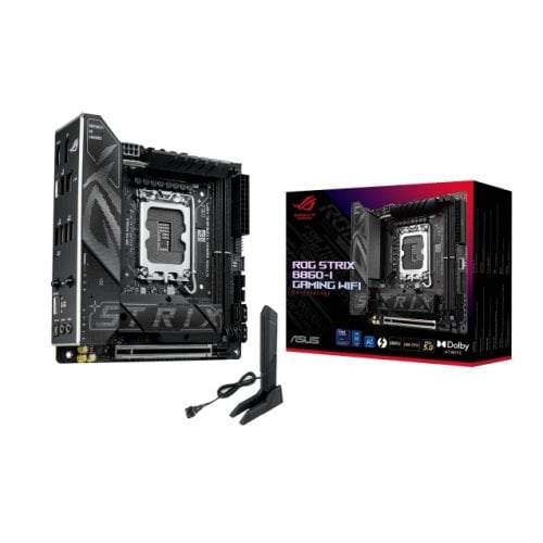 Купить Материнская плата Asus ROG STRIX B860-I GAMING WIFI (s1851, Intel B860) с проверкой совместимости: обзор, характеристики, цена в Киеве, Днепре, Одессе, Харькове, Украине | интернет-магазин TELEMART.UA фото