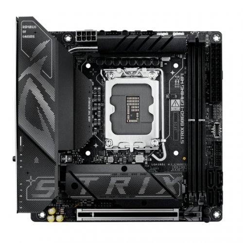 Купить Материнская плата Asus ROG STRIX B860-I GAMING WIFI (s1851, Intel B860) с проверкой совместимости: обзор, характеристики, цена в Киеве, Днепре, Одессе, Харькове, Украине | интернет-магазин TELEMART.UA фото