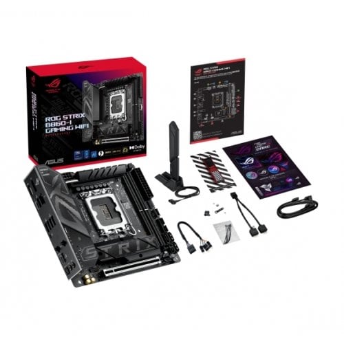 Купить Материнская плата Asus ROG STRIX B860-I GAMING WIFI (s1851, Intel B860) с проверкой совместимости: обзор, характеристики, цена в Киеве, Днепре, Одессе, Харькове, Украине | интернет-магазин TELEMART.UA фото