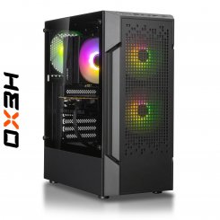 Комп'ютер HEXO Gaming RTX4060 Pro (HGP-A520-5600N4060-16S1TBKMSH) Black/Mesh / AMD Ryzen 5 5600 (3.5-4.4), 6 ядер / RTX 4060 / 16 ГБ (DDR4) / 1024 ГБ (SSD)