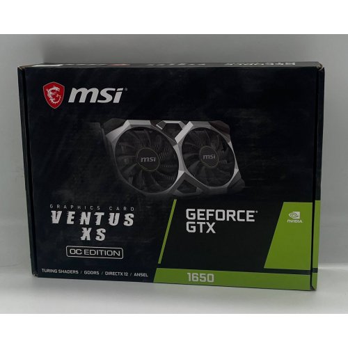 Відеокарта MSI GeForce GTX 1650 VENTUS XS OC 4096MB (GTX 1650 VENTUS XS 4G OC) (Відновлено продавцем, 719753) купити з перевіркою сумісності: огляд, характеристики, ціна у Києві, Львові, Вінниці, Хмельницькому, Івано-Франківську, Україні | інтернет-магазин TELEMART.UA фото