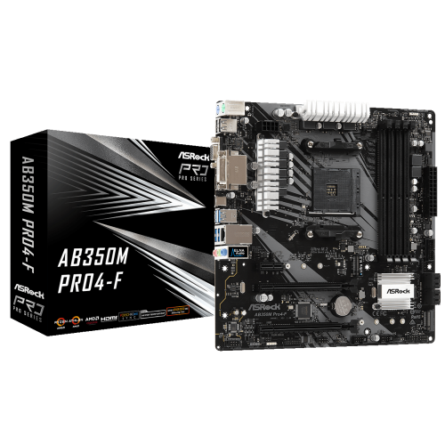 Купить Материнская плата AsRock AB350M Pro4-F (sAM4, AMD B350) (Восстановлено продавцом, 719803) с проверкой совместимости: обзор, характеристики, цена в Киеве, Днепре, Одессе, Харькове, Украине | интернет-магазин TELEMART.UA фото