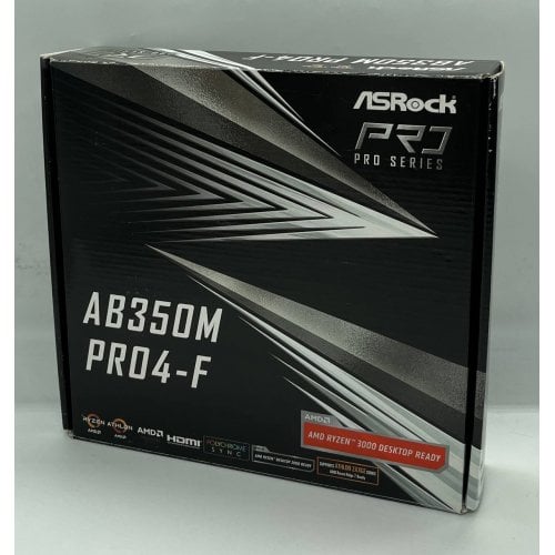 Купить Материнская плата AsRock AB350M Pro4-F (sAM4, AMD B350) (Восстановлено продавцом, 719803) с проверкой совместимости: обзор, характеристики, цена в Киеве, Днепре, Одессе, Харькове, Украине | интернет-магазин TELEMART.UA фото