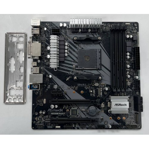 Купить Материнская плата AsRock AB350M Pro4-F (sAM4, AMD B350) (Восстановлено продавцом, 719803) с проверкой совместимости: обзор, характеристики, цена в Киеве, Днепре, Одессе, Харькове, Украине | интернет-магазин TELEMART.UA фото