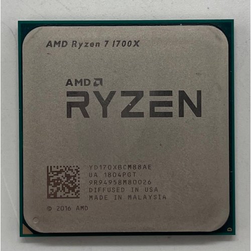 Процесор AMD Ryzen 7 1700X 3.4(3.8)GHz sAM4 Tray (YD170XBCM88AE) (Відновлено продавцем, 719868) купити з перевіркою сумісності: огляд, характеристики, ціна у Києві, Львові, Вінниці, Хмельницькому, Івано-Франківську, Україні | інтернет-магазин TELEMART.UA фото