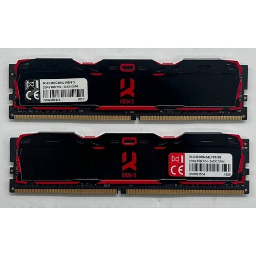 Озп GoodRAM DDR4 16GB (2x8GB) 3200Mhz Iridium X Black (IR-X3200D464L16SA/16GDC) (Відновлено продавцем, 719881) купити з перевіркою сумісності: огляд, характеристики, ціна у Києві, Львові, Вінниці, Хмельницькому, Івано-Франківську, Україні | інтернет-магазин TELEMART.UA фото