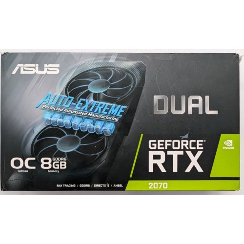 Купить Видеокарта Asus GeForce RTX 2070 Dual Evo OC 8192MB (DUAL-RTX2070-O8G-EVO) (Восстановлено продавцом, 720190) с проверкой совместимости: обзор, характеристики, цена в Киеве, Днепре, Одессе, Харькове, Украине | интернет-магазин TELEMART.UA фото