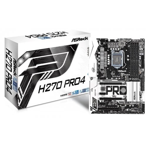 Купить Материнская плата AsRock H270 Pro4 (s1151, Intel H270) (Восстановлено продавцом, 720199) с проверкой совместимости: обзор, характеристики, цена в Киеве, Днепре, Одессе, Харькове, Украине | интернет-магазин TELEMART.UA фото