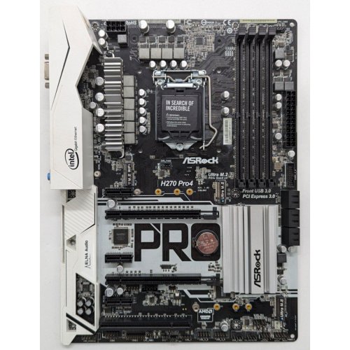 Купить Материнская плата AsRock H270 Pro4 (s1151, Intel H270) (Восстановлено продавцом, 720199) с проверкой совместимости: обзор, характеристики, цена в Киеве, Днепре, Одессе, Харькове, Украине | интернет-магазин TELEMART.UA фото