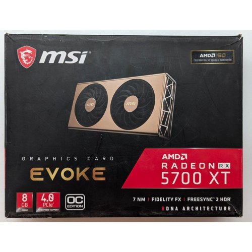 Купить Видеокарта MSI Radeon RX 5700 XT EVOKE OC 8192MB (RX 5700 XT EVOKE OC) (Восстановлено продавцом, 720314) с проверкой совместимости: обзор, характеристики, цена в Киеве, Днепре, Одессе, Харькове, Украине | интернет-магазин TELEMART.UA фото