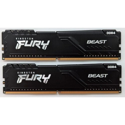 Купить Озу Kingston DDR4 16GB (2x8GB) 3200Mhz FURY Beast Black (KF432C16BBK2/16) (Восстановлено продавцом, 720329) с проверкой совместимости: обзор, характеристики, цена в Киеве, Днепре, Одессе, Харькове, Украине | интернет-магазин TELEMART.UA фото