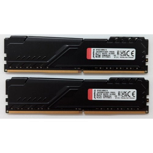 Купить Озу Kingston DDR4 16GB (2x8GB) 3200Mhz FURY Beast Black (KF432C16BBK2/16) (Восстановлено продавцом, 720329) с проверкой совместимости: обзор, характеристики, цена в Киеве, Днепре, Одессе, Харькове, Украине | интернет-магазин TELEMART.UA фото