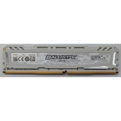 Купить Озу Crucial DDR4 16GB 2666Mhz Ballistix Sport LT Grey (BLS16G4D26BFSB) (Восстановлено продавцом, 720355) с проверкой совместимости: обзор, характеристики, цена в Киеве, Днепре, Одессе, Харькове, Украине | интернет-магазин TELEMART.UA фото