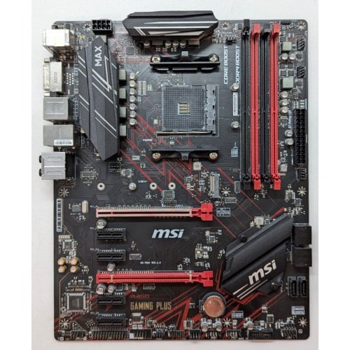 Купить Материнская плата MSI B450 GAMING PLUS MAX (sAM4, AMD B450) (Восстановлено продавцом, 720600) с проверкой совместимости: обзор, характеристики, цена в Киеве, Днепре, Одессе, Харькове, Украине | интернет-магазин TELEMART.UA фото