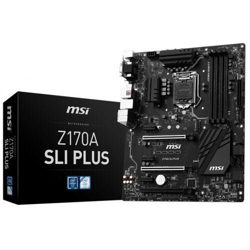 Материнська плата MSI Z170A SLI PLUS (s1151, Intel Z170) (Відновлено продавцем, 720657) купити з перевіркою сумісності: огляд, характеристики, ціна у Києві, Львові, Вінниці, Хмельницькому, Івано-Франківську, Україні | інтернет-магазин TELEMART.UA фото