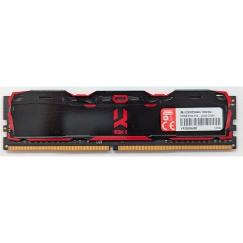 Купить Озу GoodRAM DDR4 8GB 2800Mhz Iridium X Black (IR-X2800D464L16S/8G) (Восстановлено продавцом, 720688) с проверкой совместимости: обзор, характеристики, цена в Киеве, Днепре, Одессе, Харькове, Украине | интернет-магазин TELEMART.UA фото