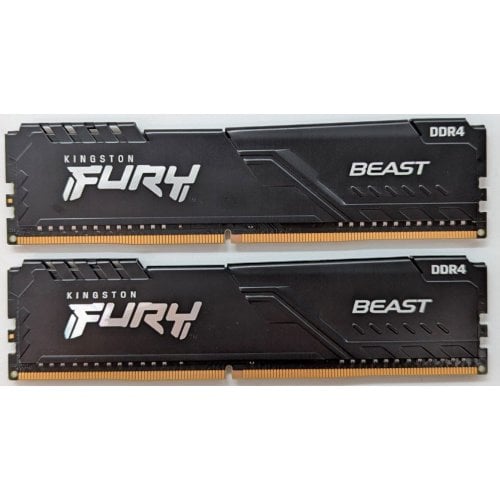 Купить Озу Kingston DDR4 16GB (2x8GB) 3200Mhz FURY Beast Black (KF432C16BBK2/16) (Восстановлено продавцом, 720737) с проверкой совместимости: обзор, характеристики, цена в Киеве, Днепре, Одессе, Харькове, Украине | интернет-магазин TELEMART.UA фото