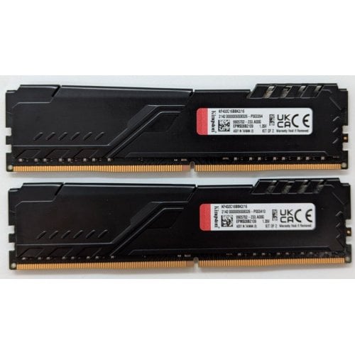 Купить Озу Kingston DDR4 16GB (2x8GB) 3200Mhz FURY Beast Black (KF432C16BBK2/16) (Восстановлено продавцом, 720737) с проверкой совместимости: обзор, характеристики, цена в Киеве, Днепре, Одессе, Харькове, Украине | интернет-магазин TELEMART.UA фото