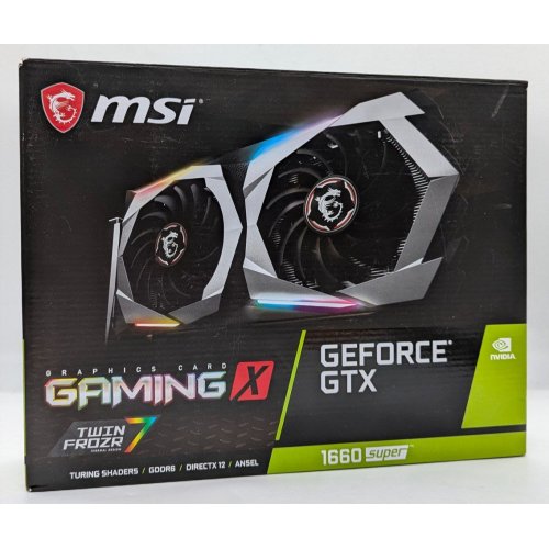 Купить Видеокарта MSI GeForce GTX 1660 SUPER Gaming X 6144MB (GTX 1660 SUPER GAMING X) (Восстановлено продавцом, 720799) с проверкой совместимости: обзор, характеристики, цена в Киеве, Днепре, Одессе, Харькове, Украине | интернет-магазин TELEMART.UA фото