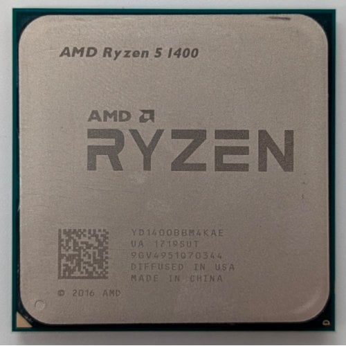 Купить Процессор AMD Ryzen 5 1400 3.2(3.4)GHz sAM4 Tray (YD1400BBAE) (Восстановлено продавцом, 720820) с проверкой совместимости: обзор, характеристики, цена в Киеве, Днепре, Одессе, Харькове, Украине | интернет-магазин TELEMART.UA фото