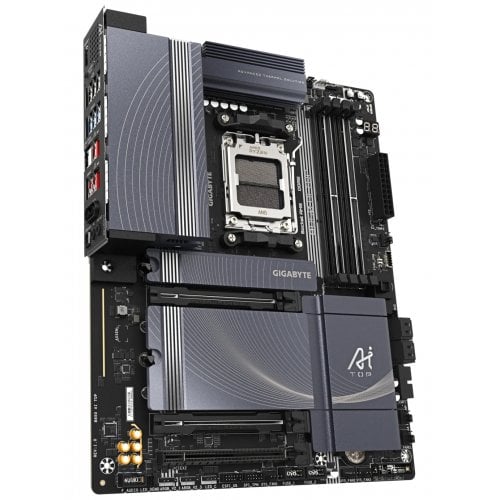 Купить Материнская плата Gigabyte B850 AI TOP (sAM5, AMD B850) с проверкой совместимости: обзор, характеристики, цена в Киеве, Днепре, Одессе, Харькове, Украине | интернет-магазин TELEMART.UA фото