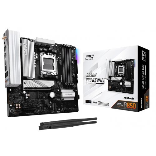 Photo Motherboard AsRock B850M Pro RS WiFi (sAM5, AMD B850)